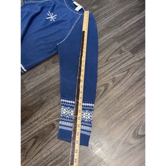 LizWear petite sweater Smoky Blue Size S Long sleeve Fairisle pattern - Picture 7 of 10